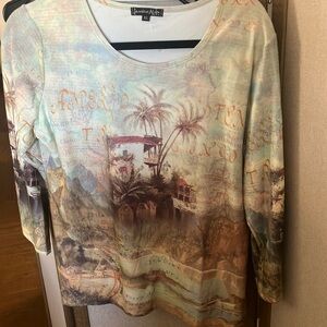 FINAL MARKDOWN Jessica Max Graphic 3/4 Sleeve Tee xl